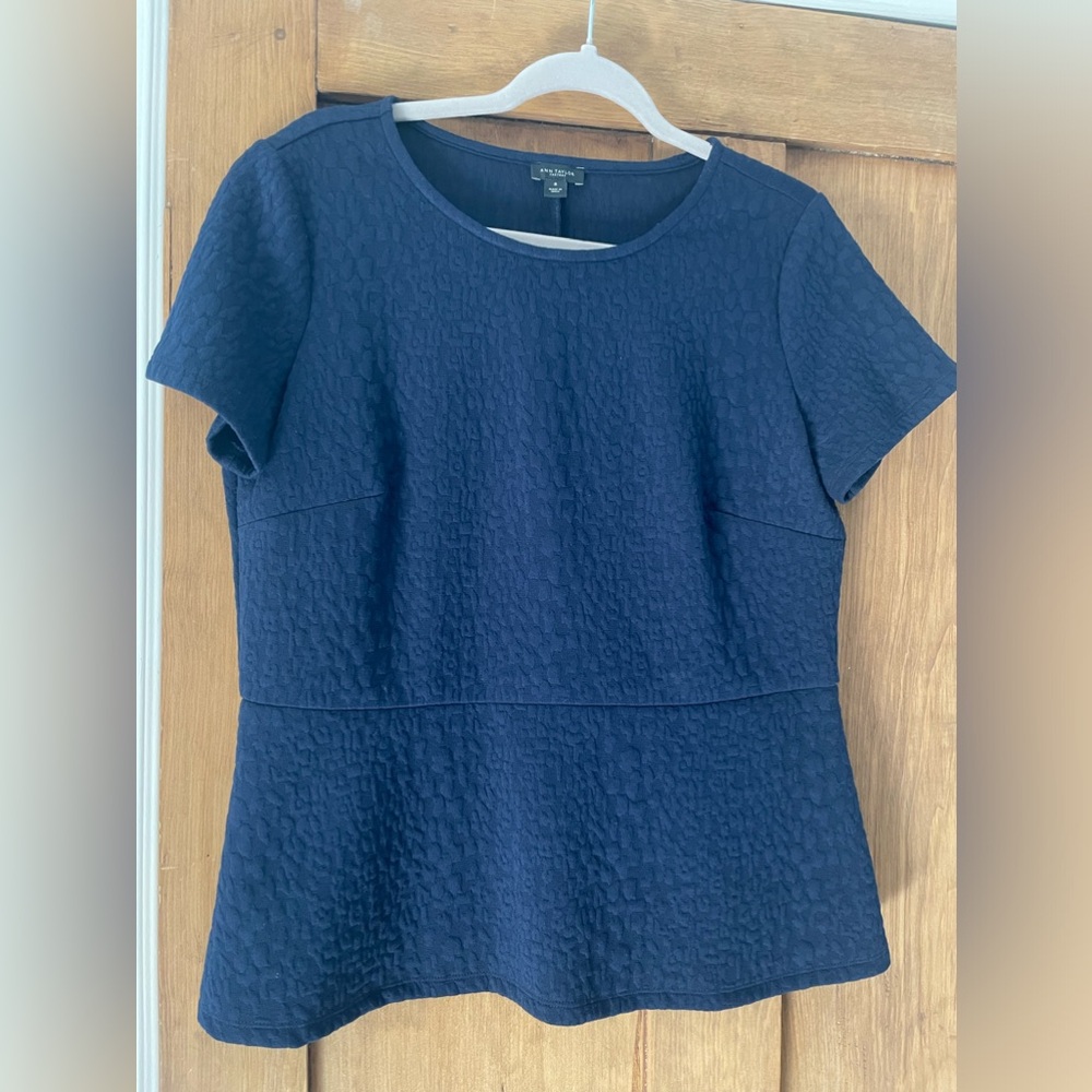 Ann Taylor peplum blouse size M
